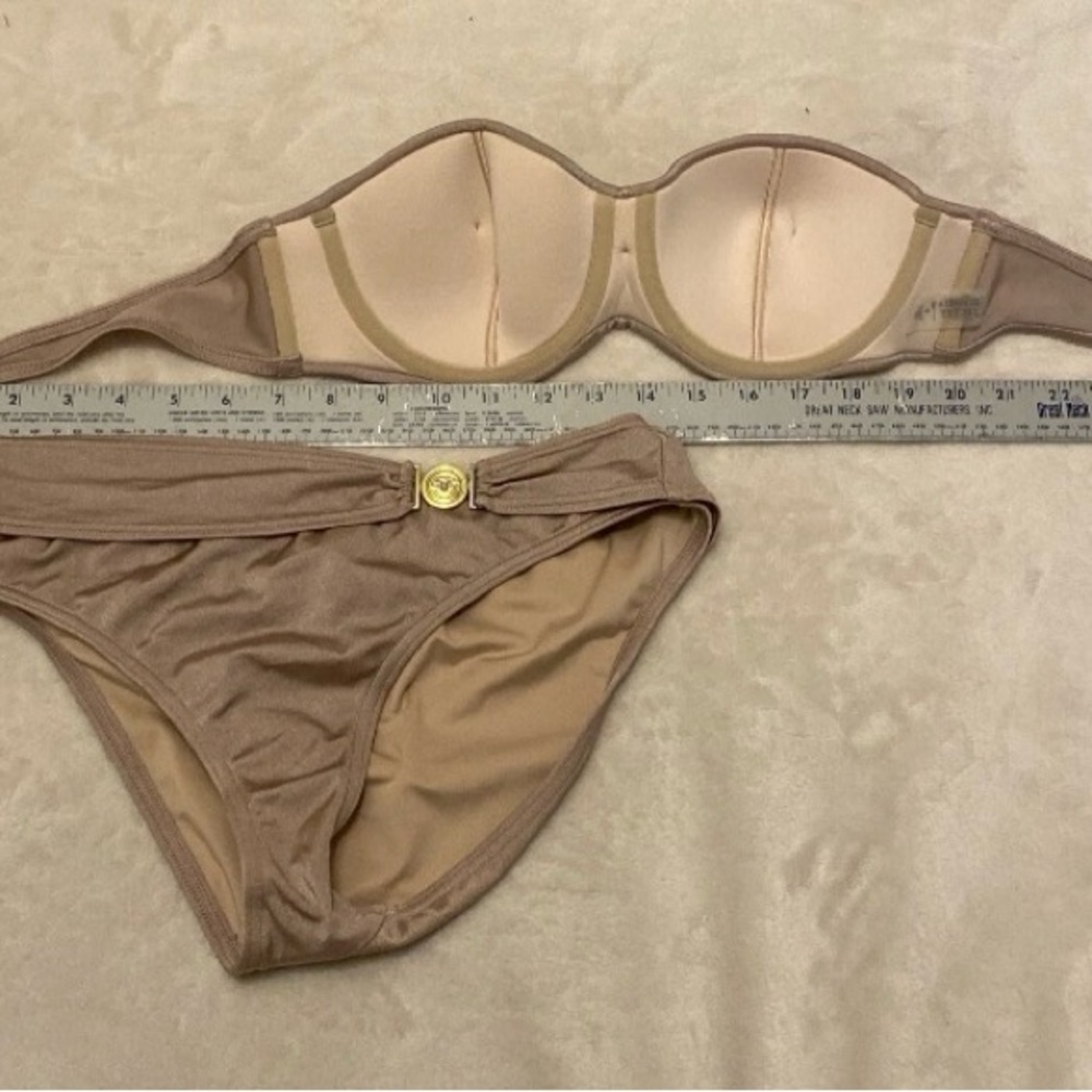 Victoria's Secret Beige Shimmer Twist Bandeau Bikini - Picture 14 of 16